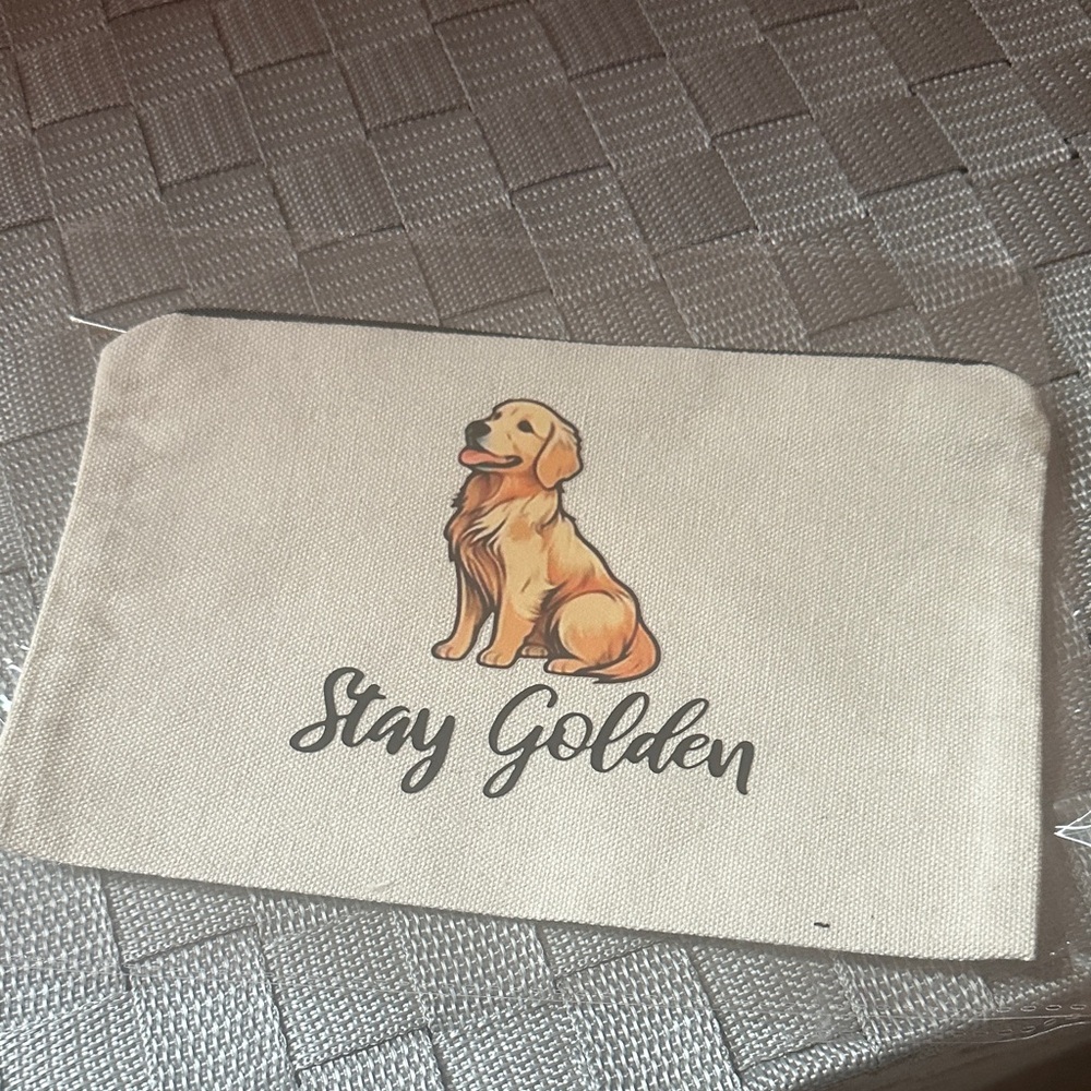 🦮🐾Golden Retriever Canvas Pouch
